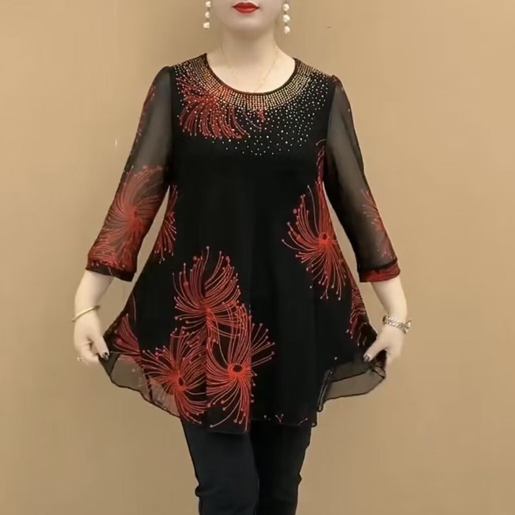 Divatos sifon ing hímzett virágokkal