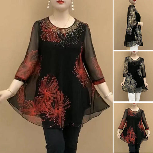 Divatos sifon ing hímzett virágokkal